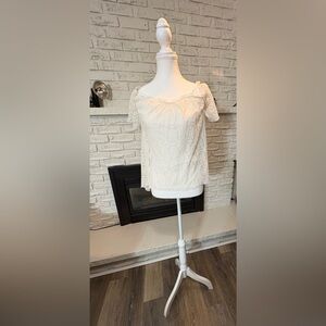 love, Fire Cream Lace Blouse